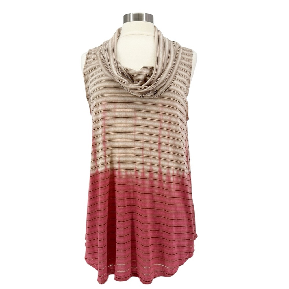 MYSTREE Sleeveless Cowl Neck Top L